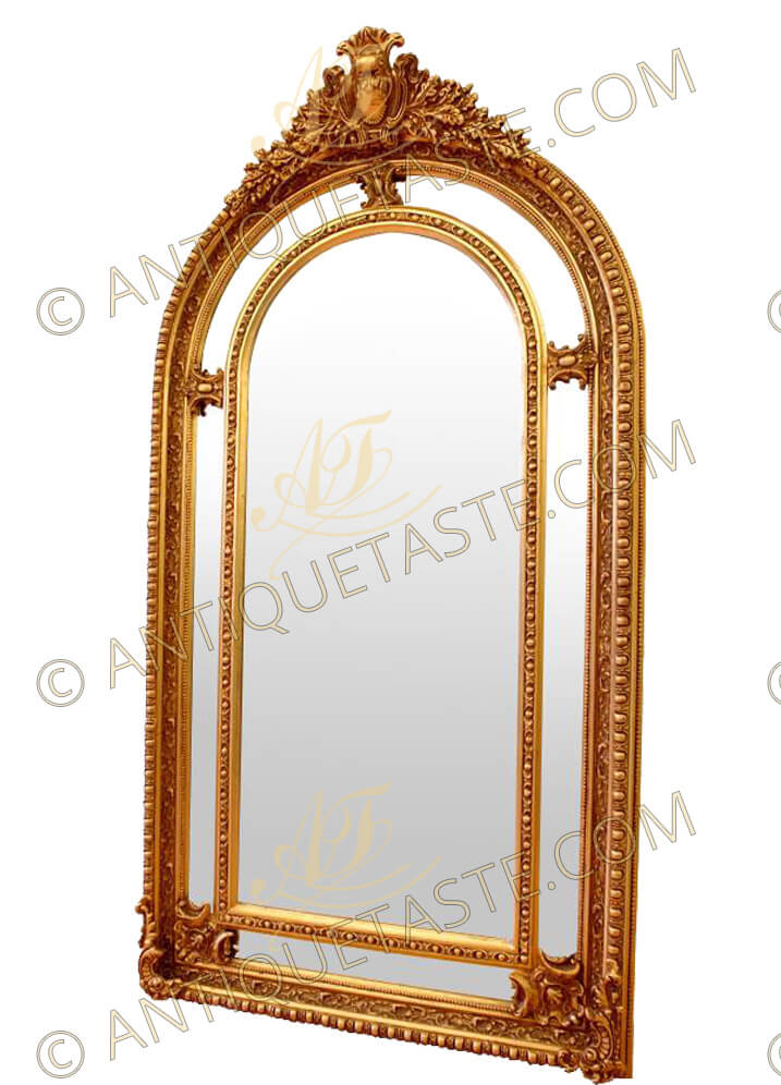 mid 19th century French Louis XV style gilt-wood grand mirror with glamour of Baroque and Rocaille elements